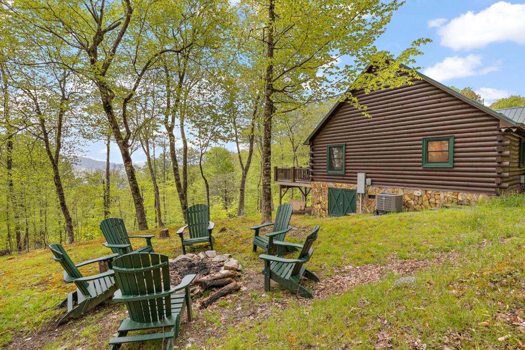 Lucky Bear Cabin Banner Elk Exteriör bild
